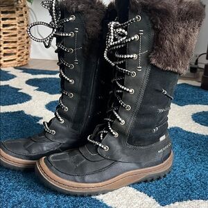 Merrell Women's Black and Brown Winter Boots